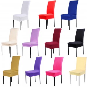 2018 hogar de alta calidad Fundas para sillas decoración de la boda colores sólidos Polyester spandex comedor Fundas para sillas S para boda 1 unids ali-63976621